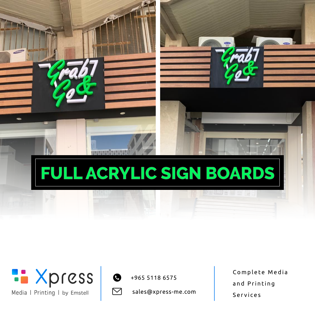 Acrylic Signages Kuwait XpressME